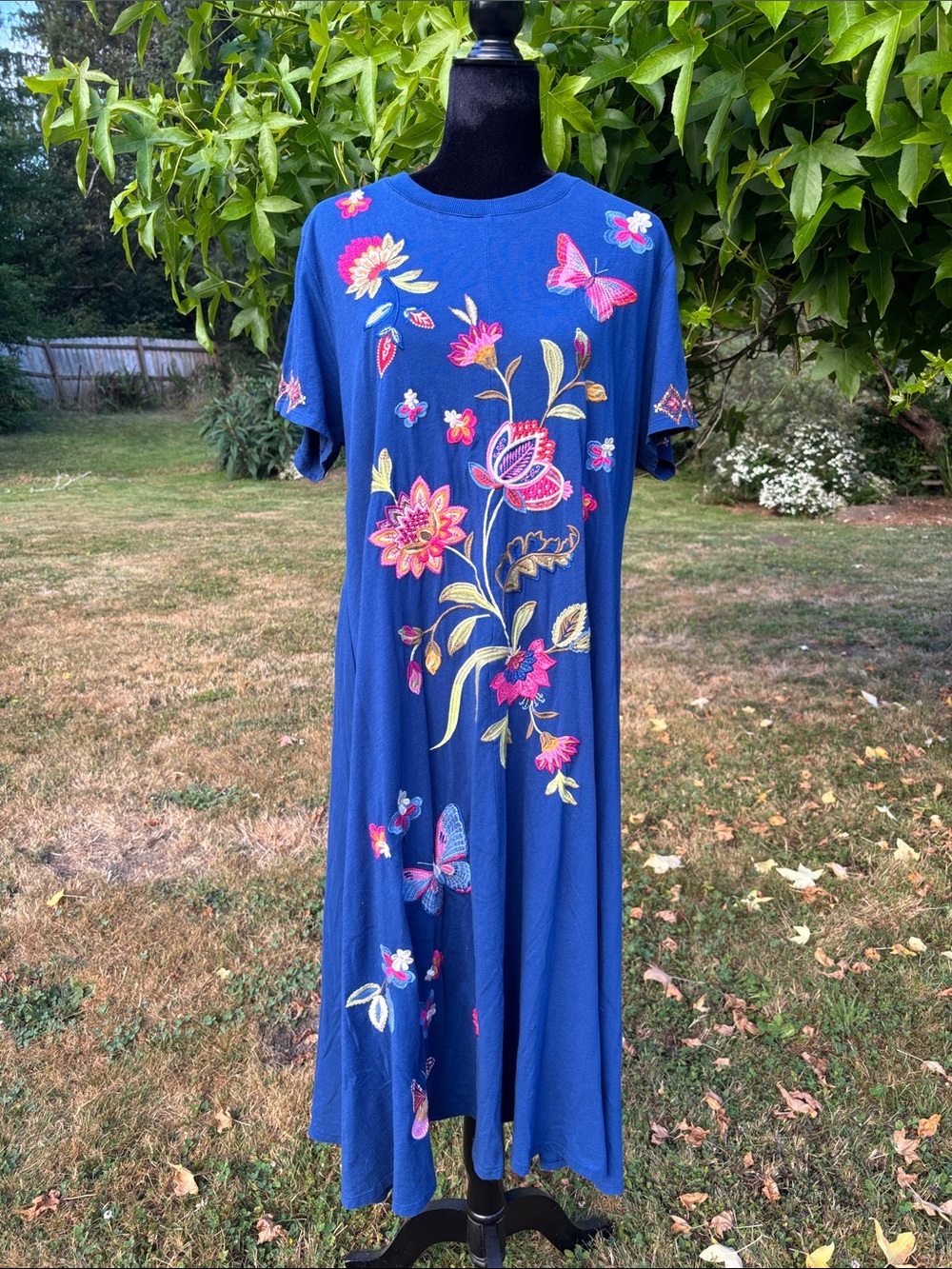 Johnny Was Gracey Crew Neck Swing Dress